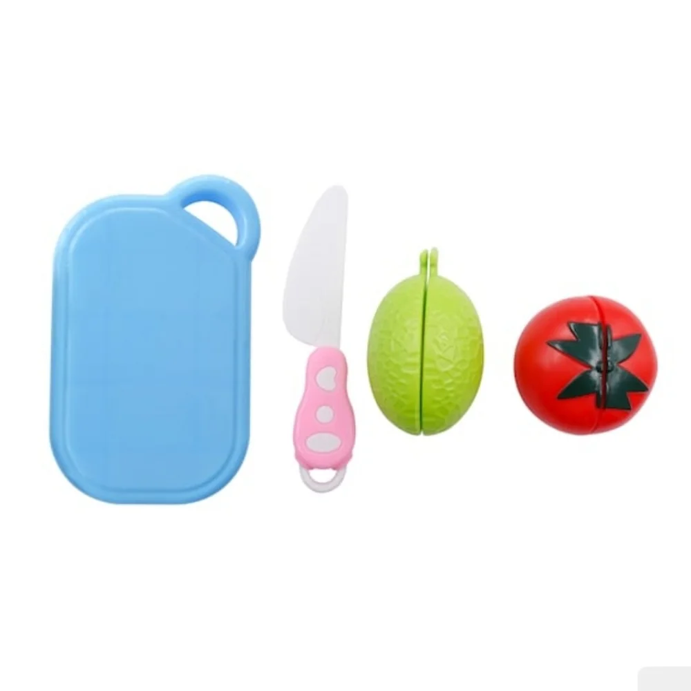 Kitchen Plastic Playsets Sliceable Food Cutting Fruits & Vegetables Set for Kids